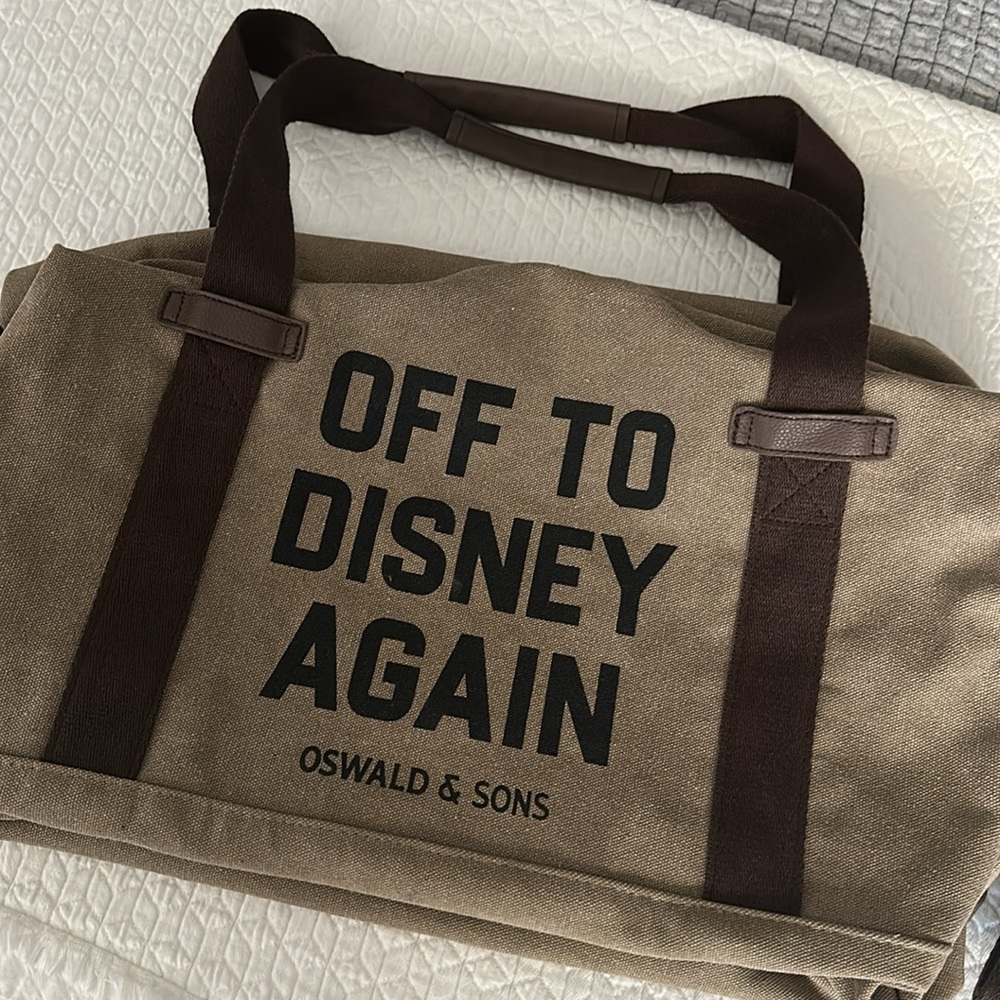 NWOT Oswald & Sons Off to Disney Again Duffel Bag - Picture 2 of 8